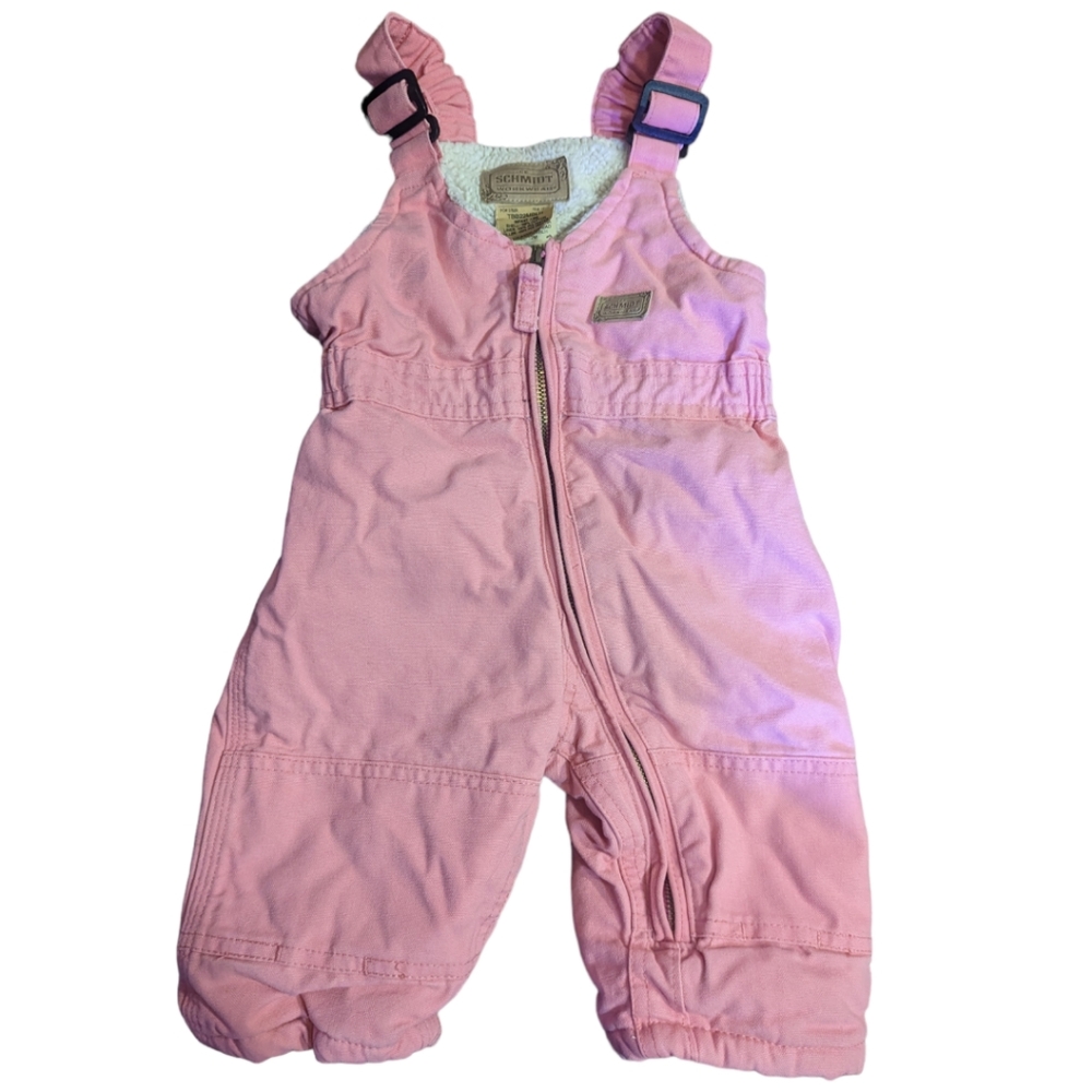 C.E. Schmidt Workwear Pink Overalls Fleece Sherpa Lined Insulated 12M